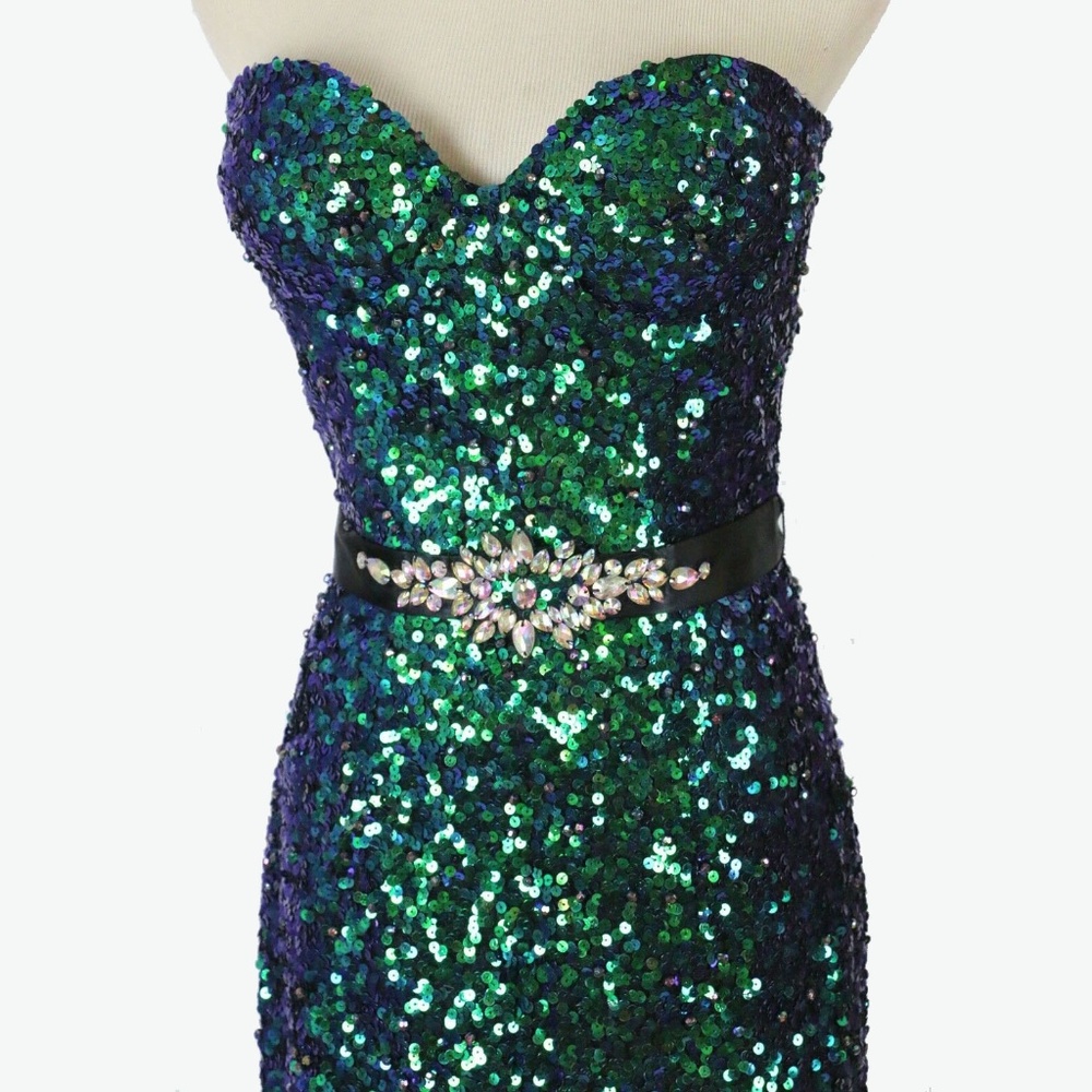 NWT Mac Duggal Genuine Sweetheart Sequins Beaded - Picture 3 of 8